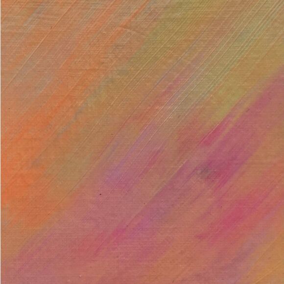 Custom Acrylic Painting Yellow Green Orange Pink - Picture 5 of 6